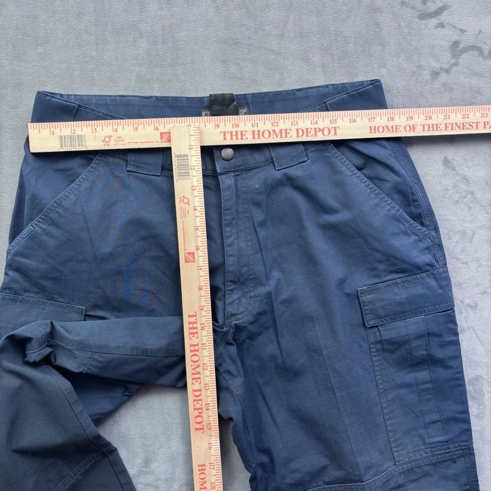 5.11 Tactical Series Mens Cargo Pants Navy Blue Ripstop Work Trousers 36x31